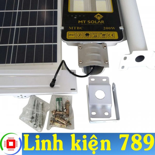 Đèn LED năng lượng mặt trời bàn chải LED bàn chải 200W MT Solar